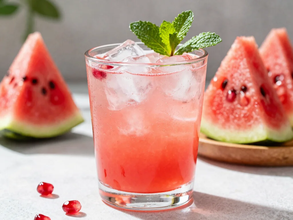 19 Pomegranate Juice Recipes (Healthy Antioxidants) - 7. Pomegranate Melon Refresher 1