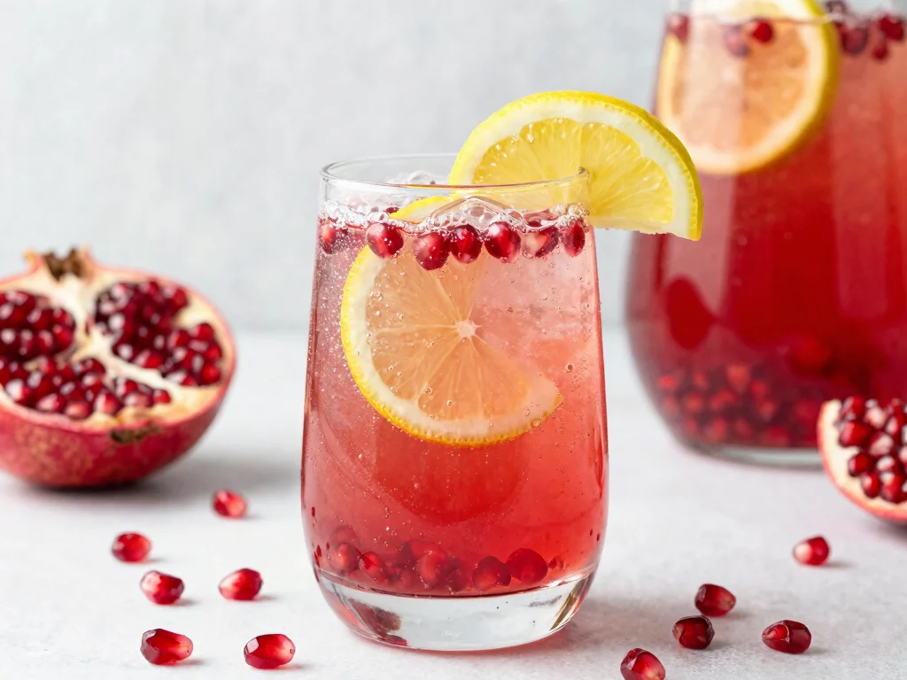 19 Pomegranate Juice Recipes (Healthy Antioxidants) - 8. Pomegranate Ginger Ale Fusion 1