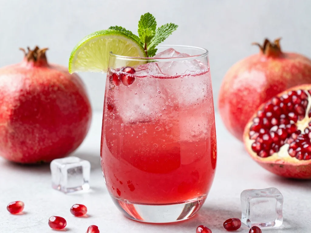 19 Pomegranate Juice Recipes (Healthy Antioxidants) - 9. Pomegranate Fizz 1