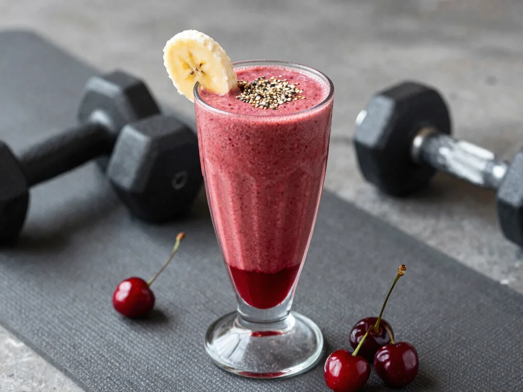 19 Tart Cherry Juice Drink Recipes for Better Sleep - 10. Tart Cherry Protein Shake 1