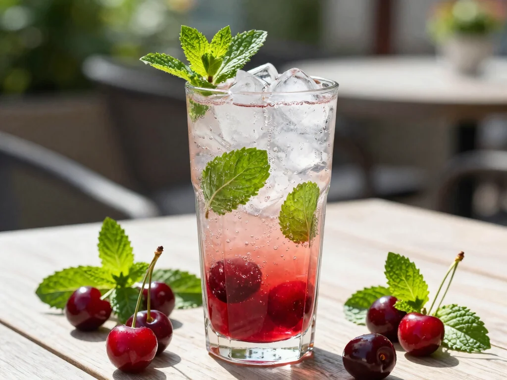 19 Tart Cherry Juice Drink Recipes for Better Sleep - 11. Tart Cherry & Mint Cooler 1