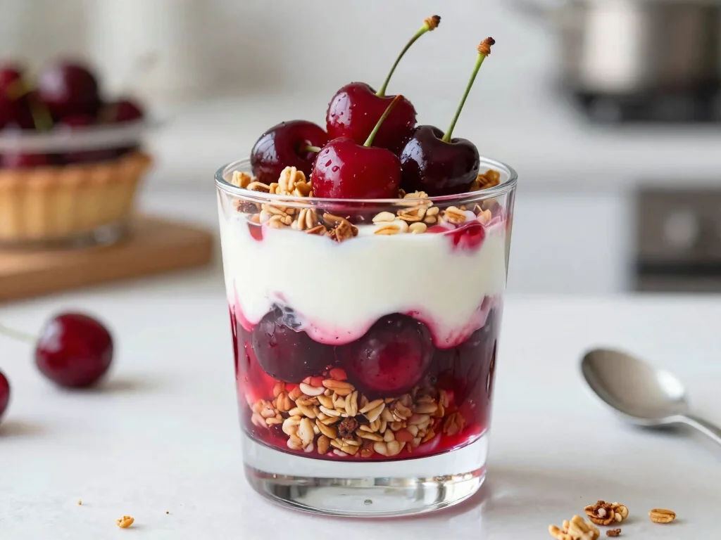 19 Tart Cherry Juice Drink Recipes for Better Sleep - 14. Tart Cherry & Yogurt Parfait 1