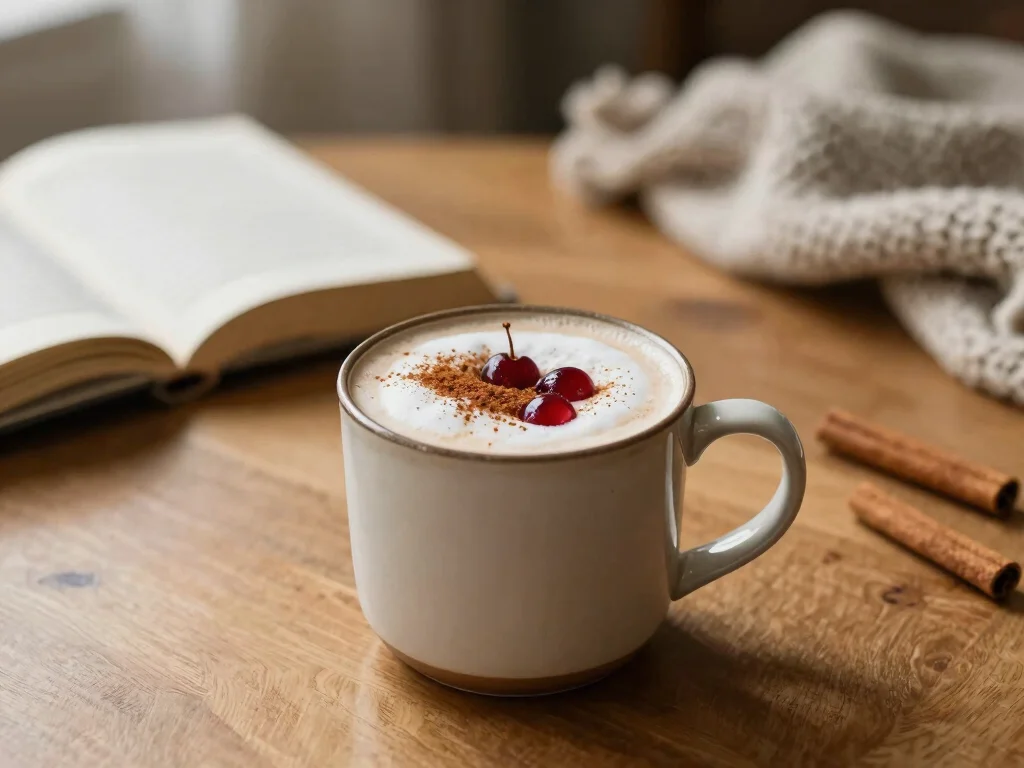 19 Tart Cherry Juice Drink Recipes for Better Sleep - 15. Tart Cherry & Cinnamon Latte 1