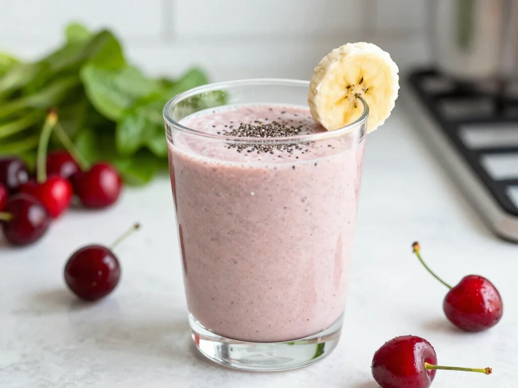 19 Tart Cherry Juice Drink Recipes for Better Sleep - 16. Tart Cherry & Nut Milk Smoothie 1