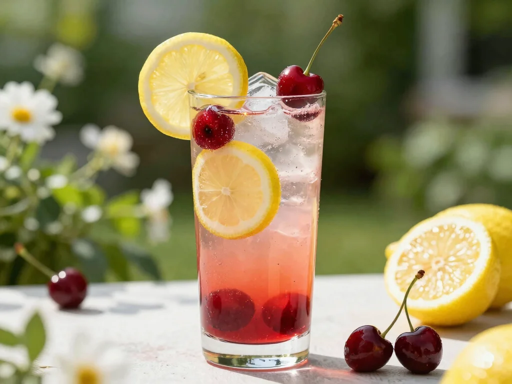 19 Tart Cherry Juice Drink Recipes for Better Sleep - 7. Tart Cherry & Lemonade Spritzer 1