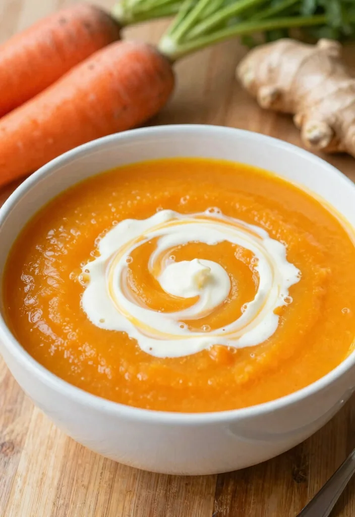 19 Vegetarian Crock Pot Vegetable Soup Recipes to Try - 9. Carrot and Ginger Soup 1