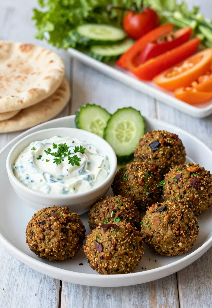 19 Vegetarian Meal Prep Ideas for a Stress-Free Week - 13. Baked Falafel with Tzatziki 1