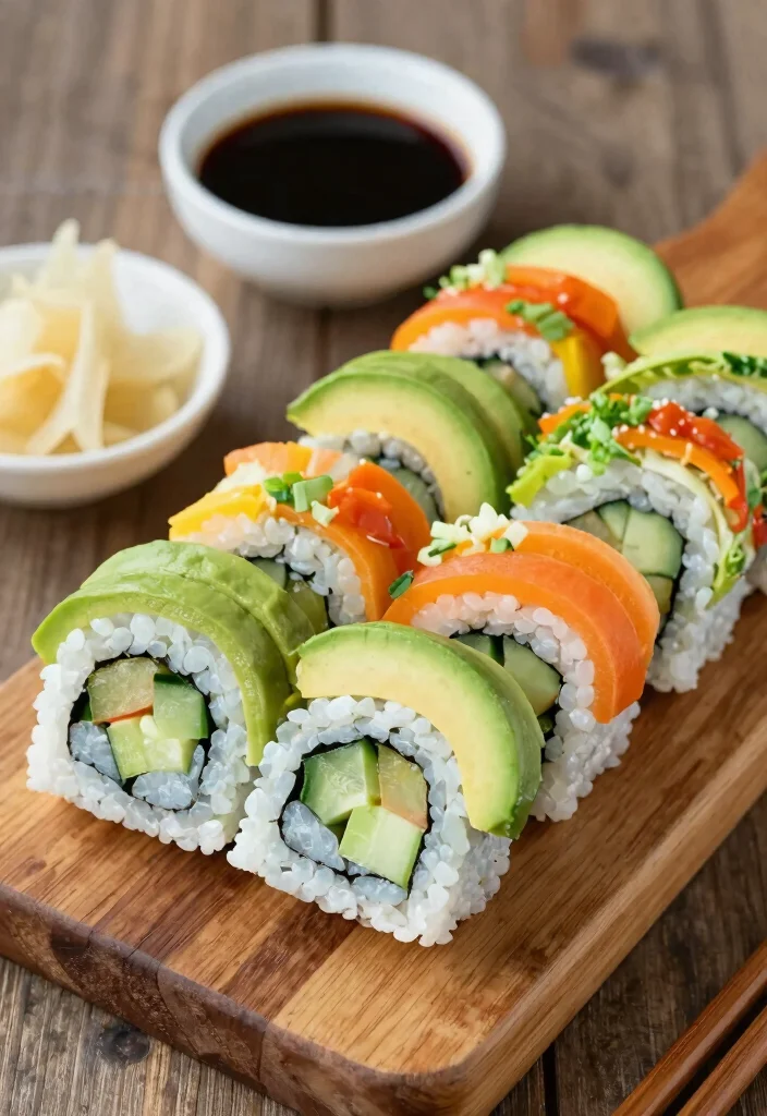 19 Vegetarian Meal Prep Ideas for a Stress-Free Week - 15. Vegetable Sushi Rolls 1