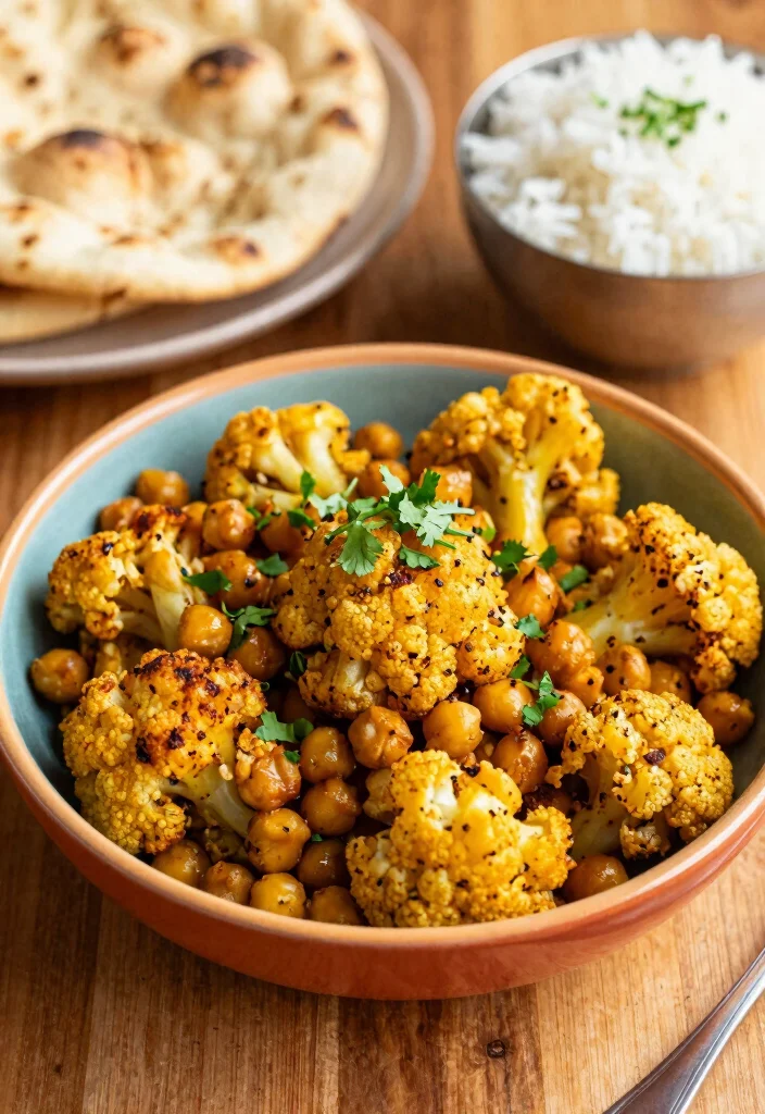 19 Vegetarian Meal Prep Ideas for a Stress-Free Week - 19. Indian-Spiced Cauliflower & Chickpeas 1