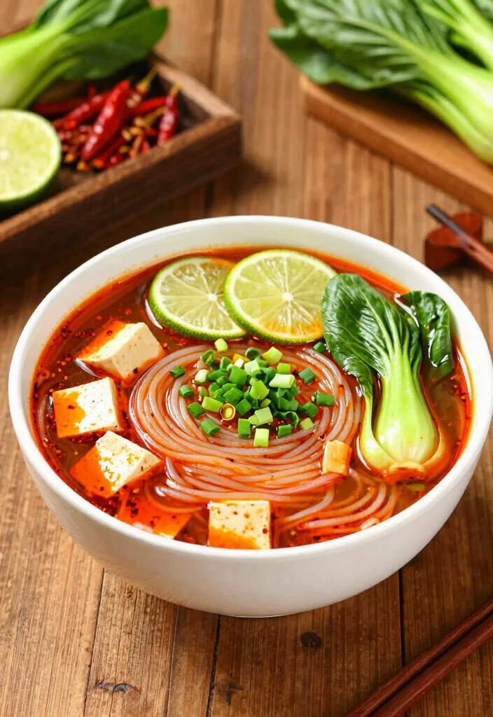 19 Vegetarian Noodle Soup Recipes for Quick Comfort - 1. Spicy Szechuan Noodle Soup 1