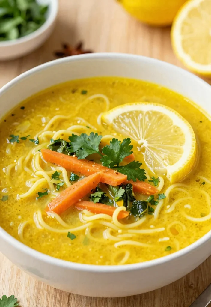 19 Vegetarian Noodle Soup Recipes for Quick Comfort - 11. Warming Turmeric Noodle Soup 1