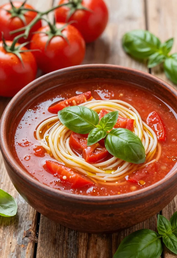 19 Vegetarian Noodle Soup Recipes for Quick Comfort - 13. Rustic Tomato and Basil Noodle Soup 1