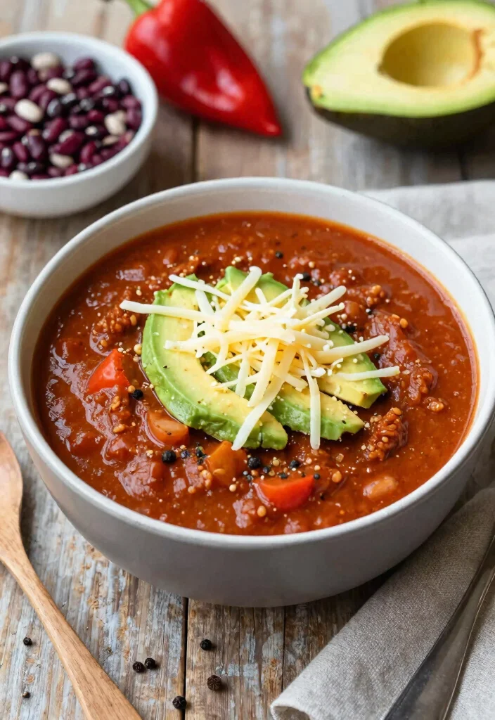 19 Vegetarian Slow Cooker Recipes for Hands-Off Cooking - 4. Vegetarian Chili 1