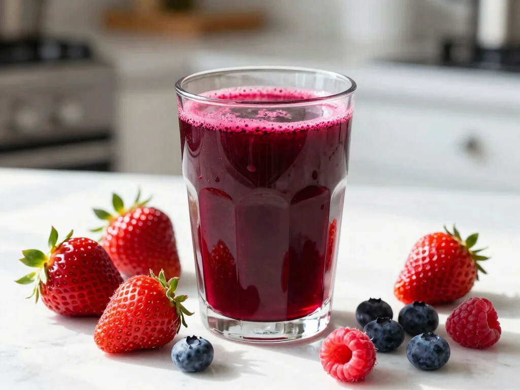 20 Beetroot Juice Recipes (Bold & Nutritious) - 4. Beetroot Berry Blast 1
