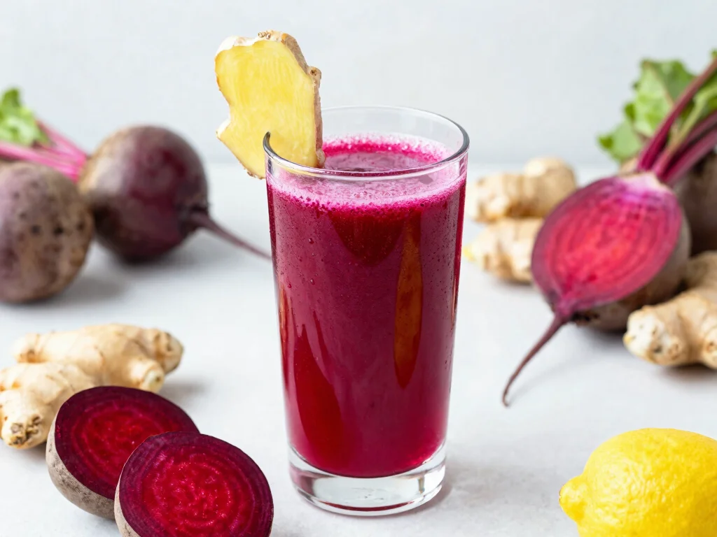 20 Beetroot Juice Recipes (Bold & Nutritious) - 8. Beetroot and Ginger Juice 1