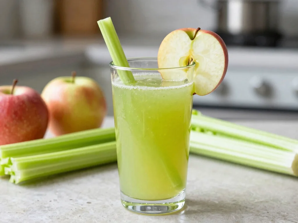 20 Cold Press Juice Recipes for a Healthy Detox - 12. Apple-Celery Slimmer 1