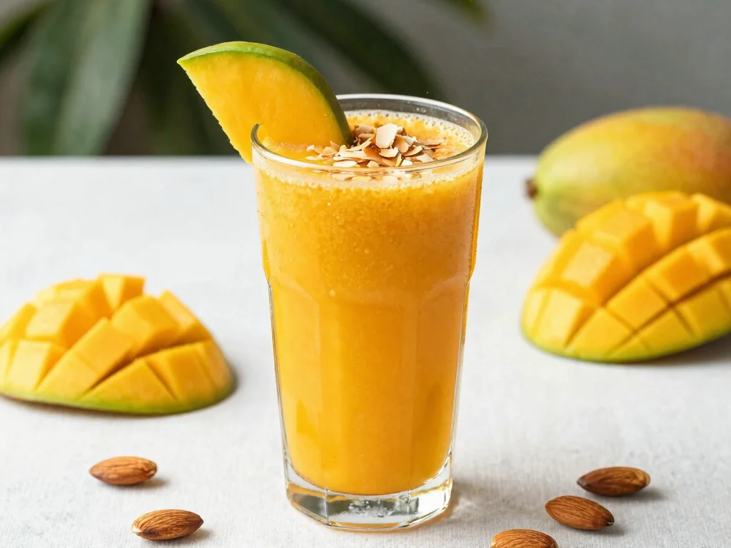 20 Cold Press Juice Recipes for a Healthy Detox - 14. Almond-Mango Bliss 1