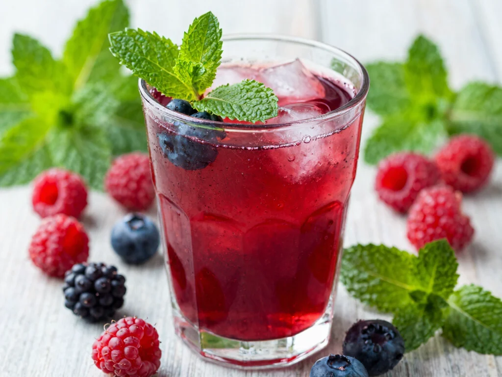 20 Cold Press Juice Recipes for a Healthy Detox - 19. Berry-Mint Refresher 1