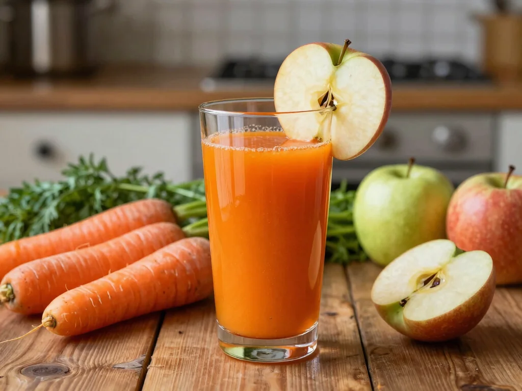 20 Cold Press Juice Recipes for a Healthy Detox - 5. Carrot-Apple Zinger 1