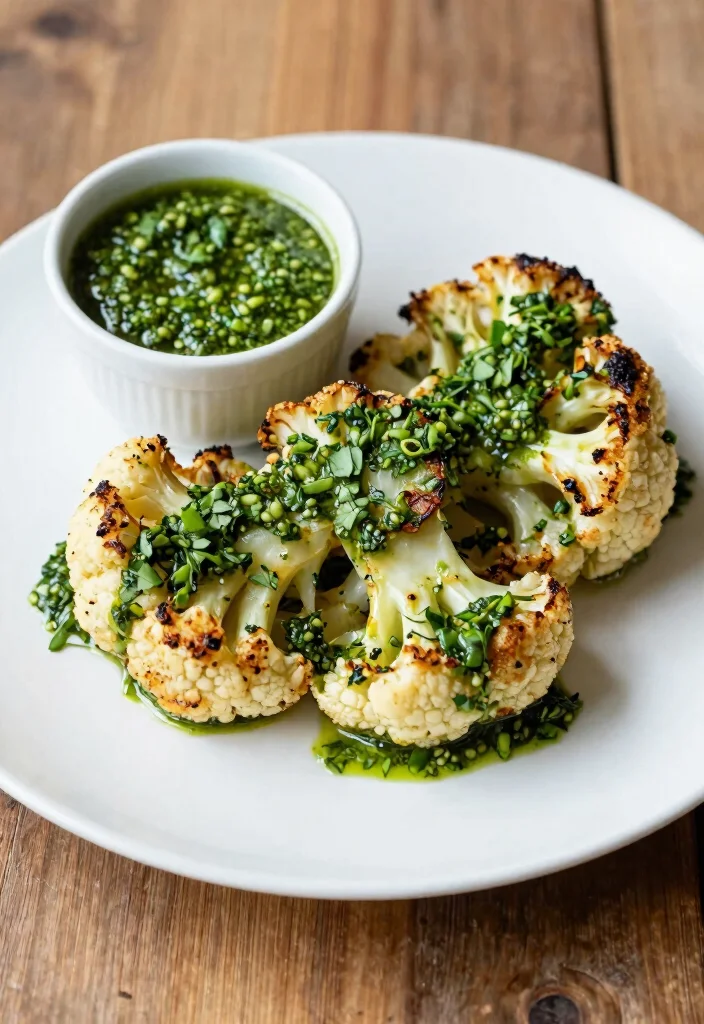 20-Day Vegetarian Meal Challenge for Beginners - Day 12: Cauliflower Steaks with Chimichurri 1
