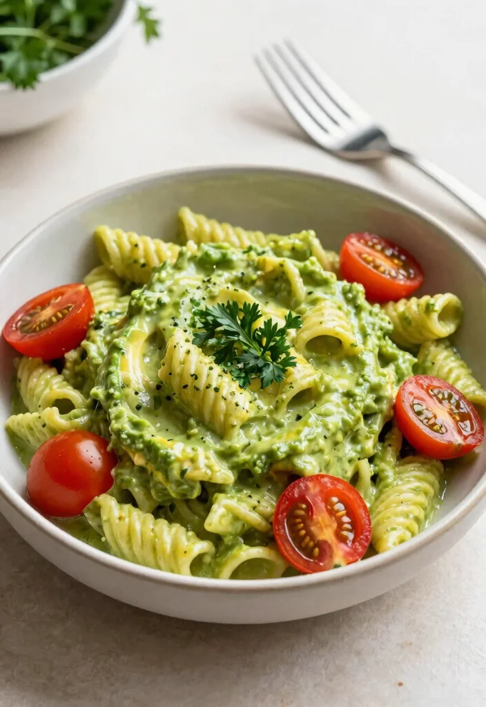 20 Easy One-Pot Vegetarian Meals for Any Night - 18. Creamy Avocado Pasta 1