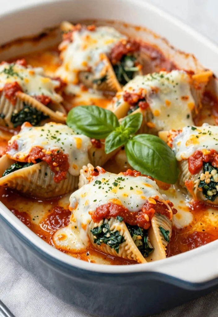 20 Easy One-Pot Vegetarian Meals for Any Night - 20. Easy Spinach and Ricotta Stuffed Shells 1