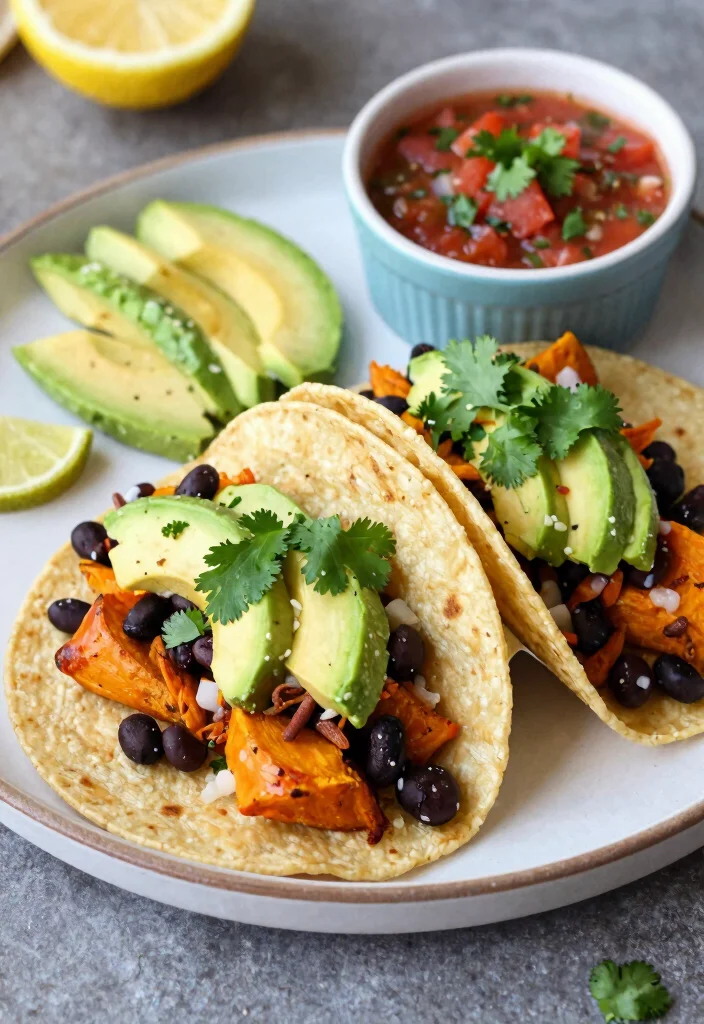 20 Easy One-Pot Vegetarian Meals for Any Night - 7. Sweet Potato and Black Bean Tacos 1