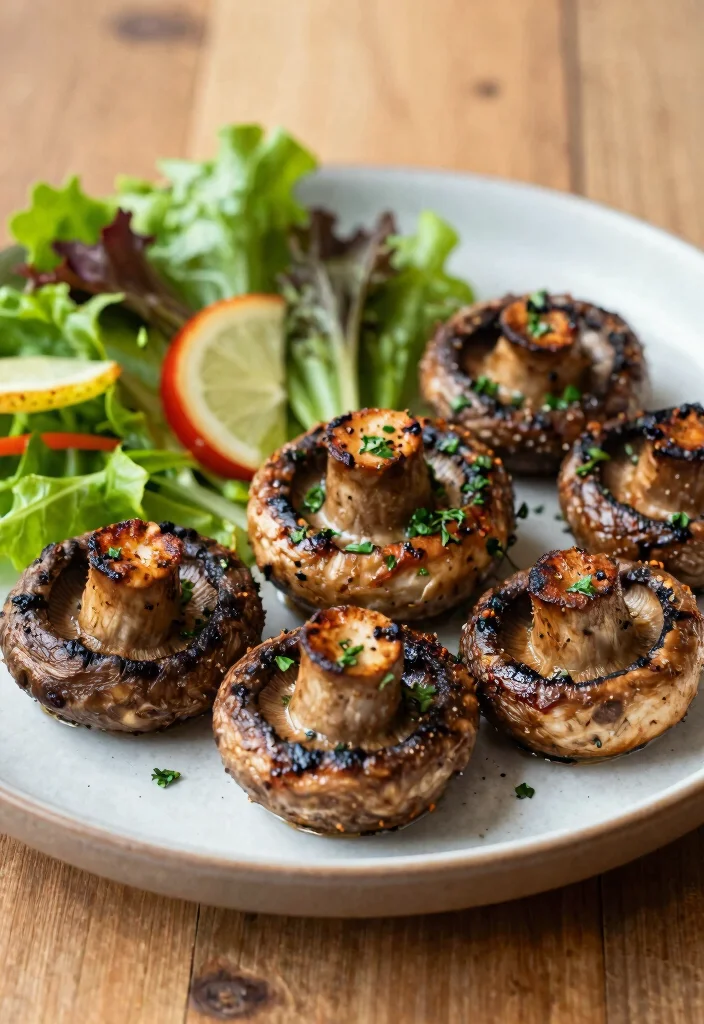 20 Easy Vegetarian Air Fryer Recipes for Crispy Meals - 12. Air Fryer Portobello Mushrooms 1