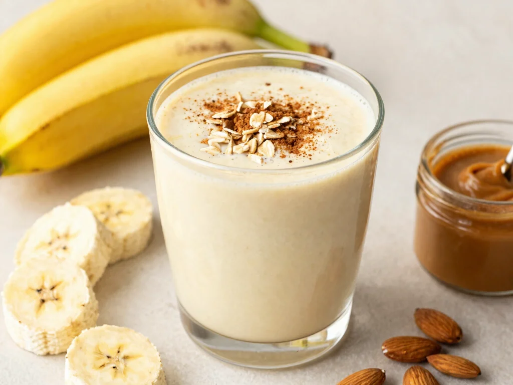 20 Hair Growth Juice Recipes for Stronger Hair - 18. Nutty Banana Smoothie 1