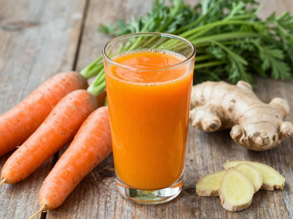 20 Hair Growth Juice Recipes for Stronger Hair - 4. Carrot Ginger Refresher 1