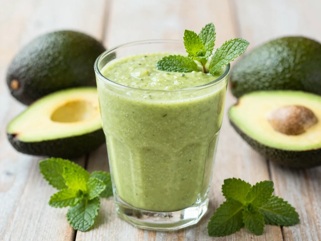 20 Hair Growth Juice Recipes for Stronger Hair - 6. Avocado Mint Smoothie 1