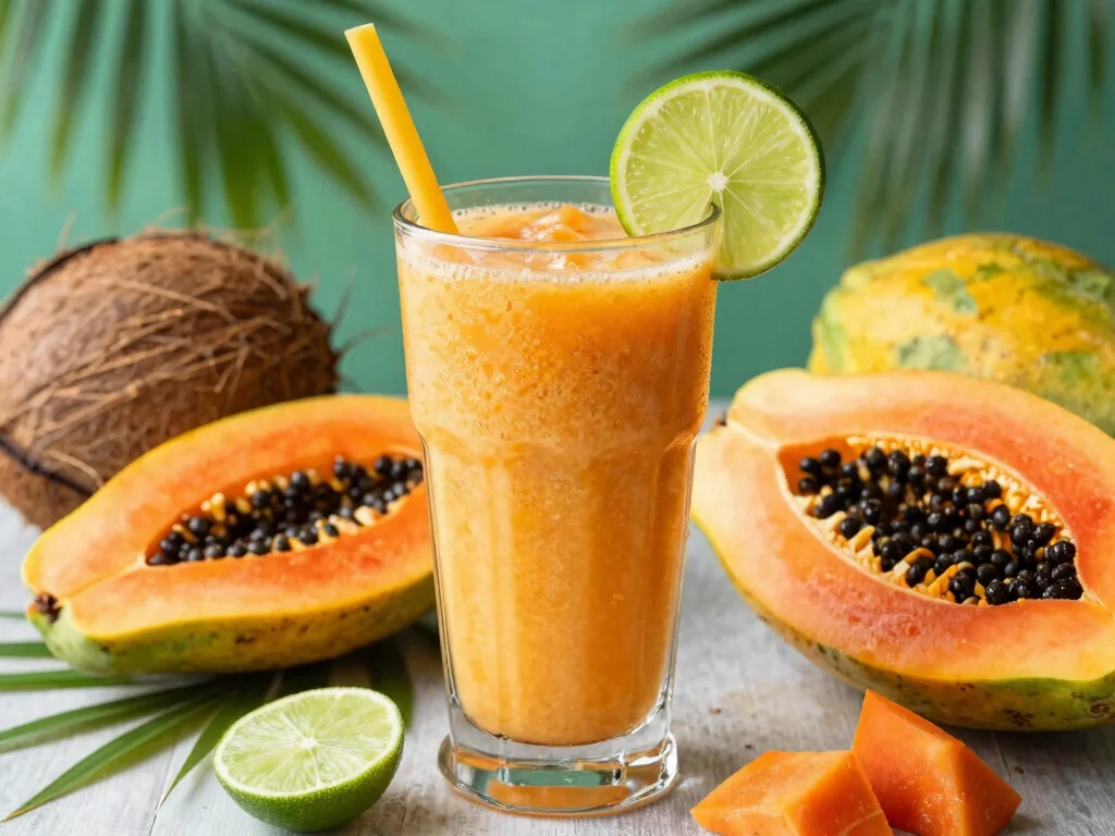 20 Hair Growth Juice Recipes for Stronger Hair - 9. Papaya Hair Elixir 1