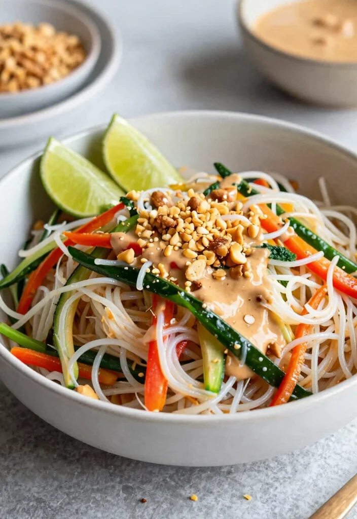 20 Healthy Vegetarian Pasta Recipes for Guilt-Free Comfort - 10. Thai Peanut Noodle Salad 1