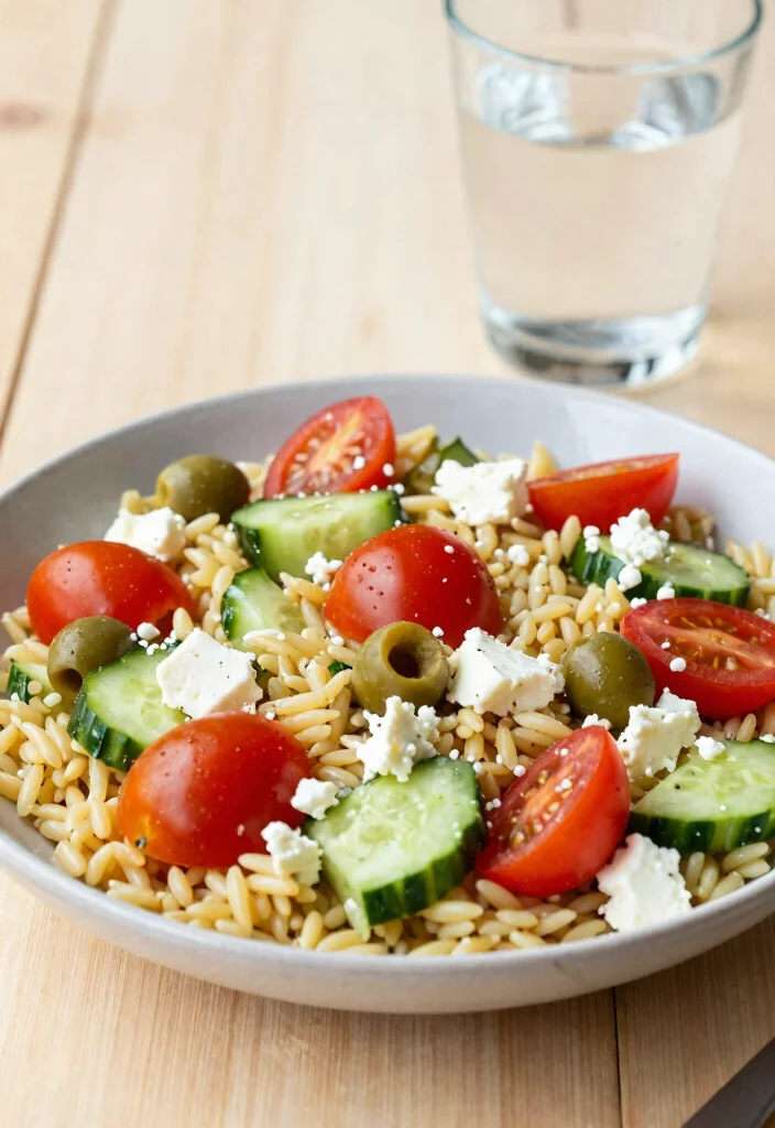 20 Healthy Vegetarian Pasta Recipes for Guilt-Free Comfort - 13. Mediterranean Orzo Salad 1