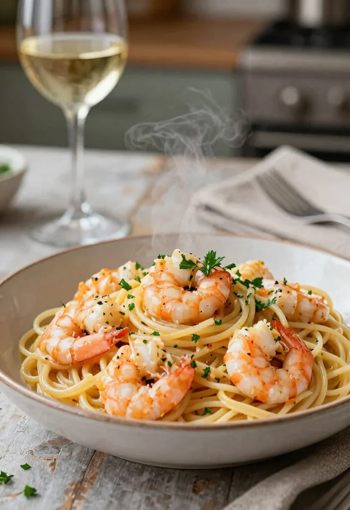 20 Healthy Vegetarian Pasta Recipes for Guilt-Free Comfort - 19. Shrimp Scampi Pasta 1