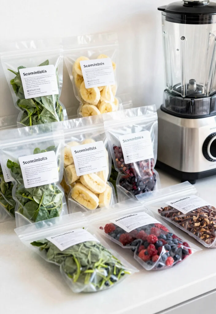 20 High-Protein Vegetarian Meal Prep Recipes for the Week - 11. Green Smoothie Packs 1