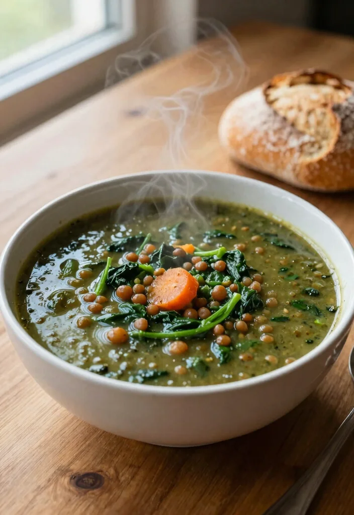 20 High-Protein Vegetarian Meal Prep Recipes for the Week - 2. Lentil & Spinach Soup 1