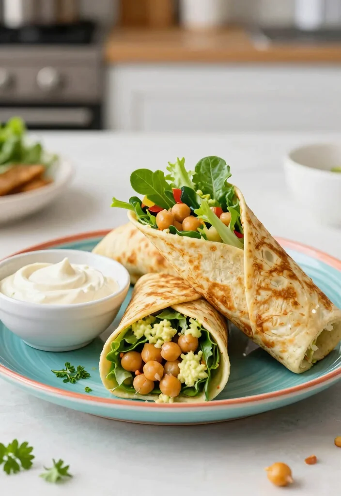 20 High-Protein Vegetarian Meal Prep Recipes for the Week - 3. Chickpea Salad Wraps 1