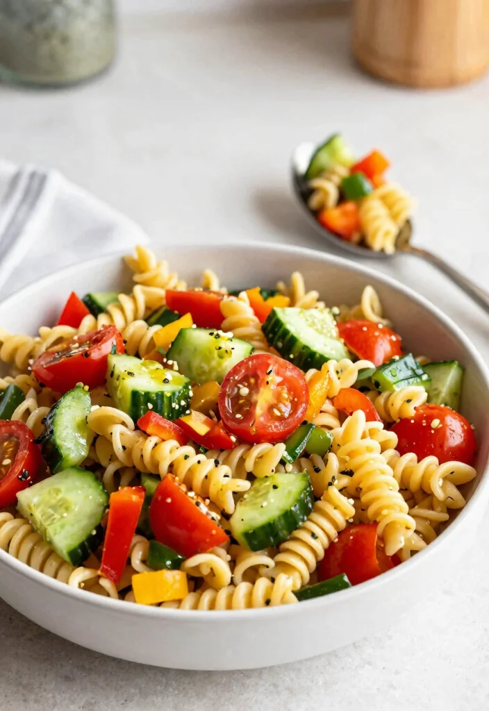 20 High-Protein Vegetarian Meal Prep Recipes for the Week - 8. High-Protein Pasta Salad 1