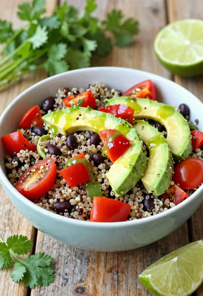 20 High-Protein Vegetarian Meals for Muscle & Health - 1. Quinoa and Black Bean Salad 1
