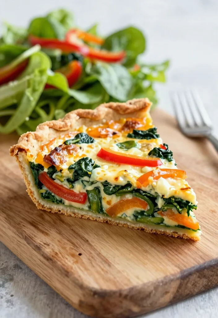 20 High-Protein Vegetarian Meals for Muscle & Health - 14. Vegetable Quiche with Spinach and Cheese 1