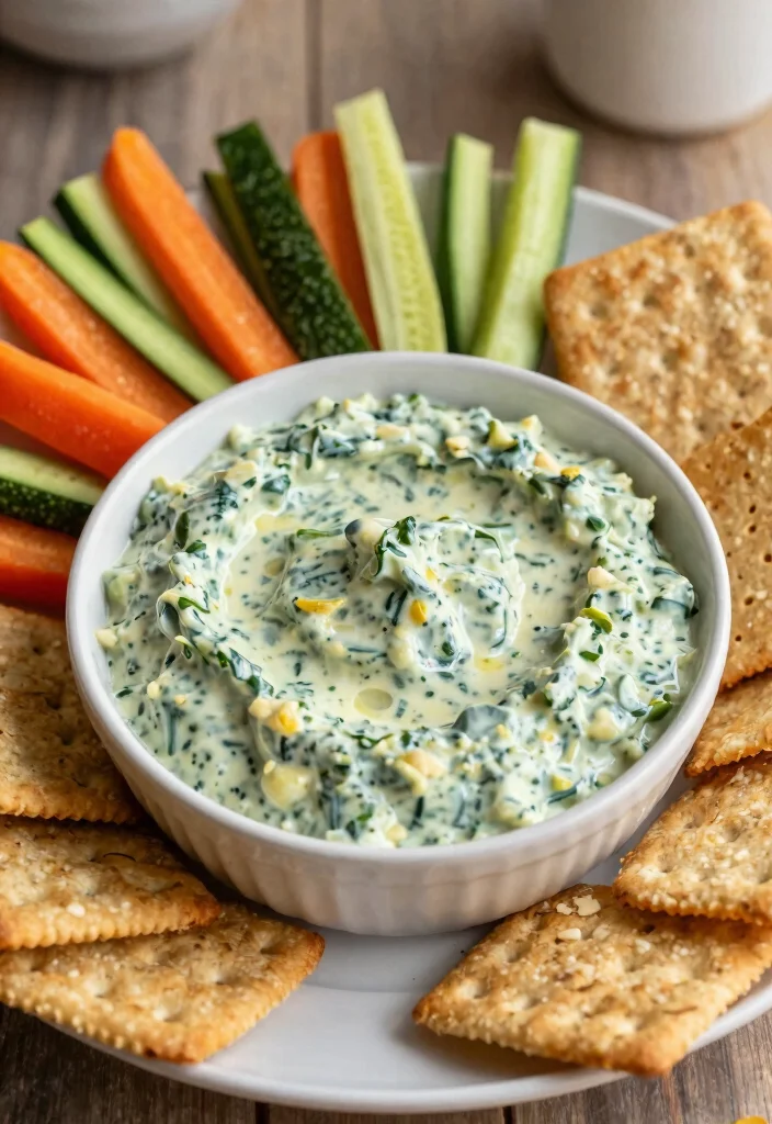 20 High-Protein Vegetarian Meals for Muscle & Health - 18. Creamy Spinach and Artichoke Dip 1