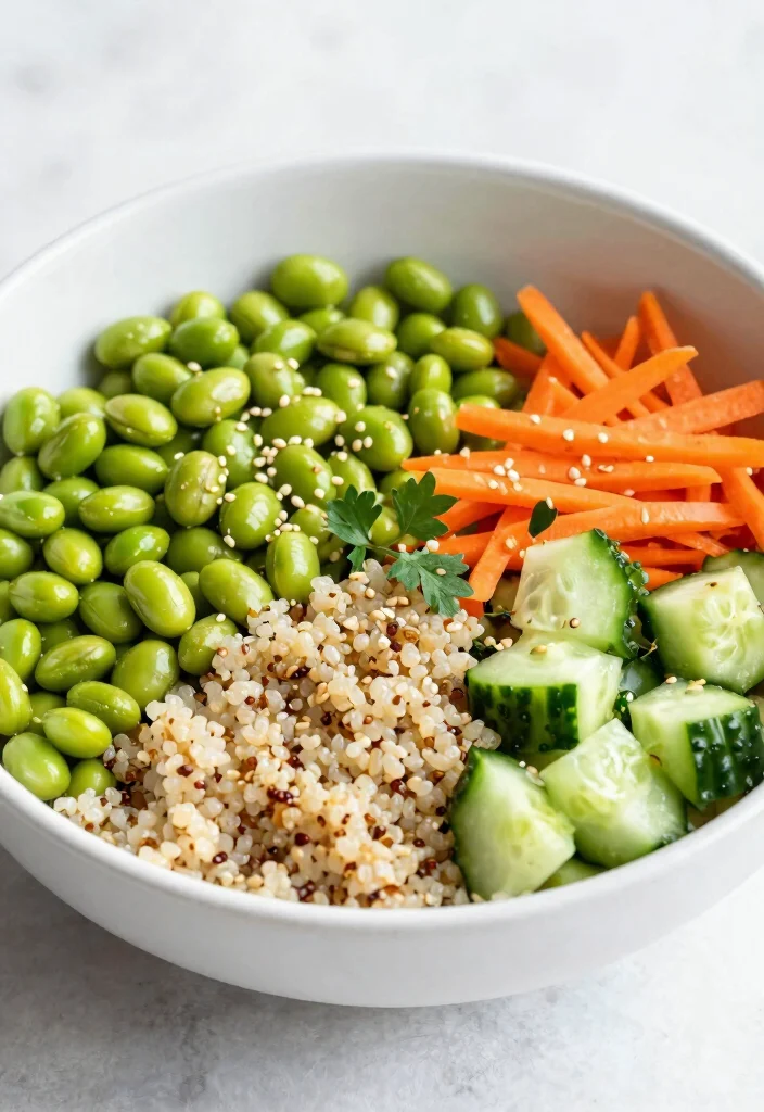 20 High-Protein Vegetarian Meals for Muscle & Health - 7. Edamame and Quinoa Bowl 1