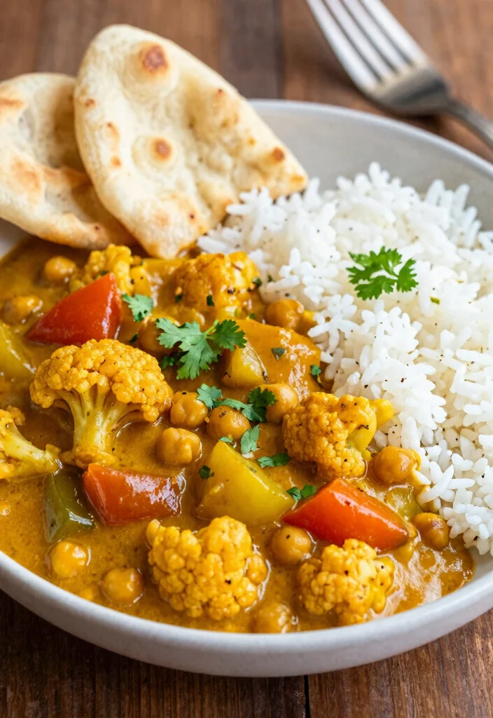 20 High-Protein Vegetarian Meals for Muscle & Health - 9. Cauliflower and Chickpea Curry 1