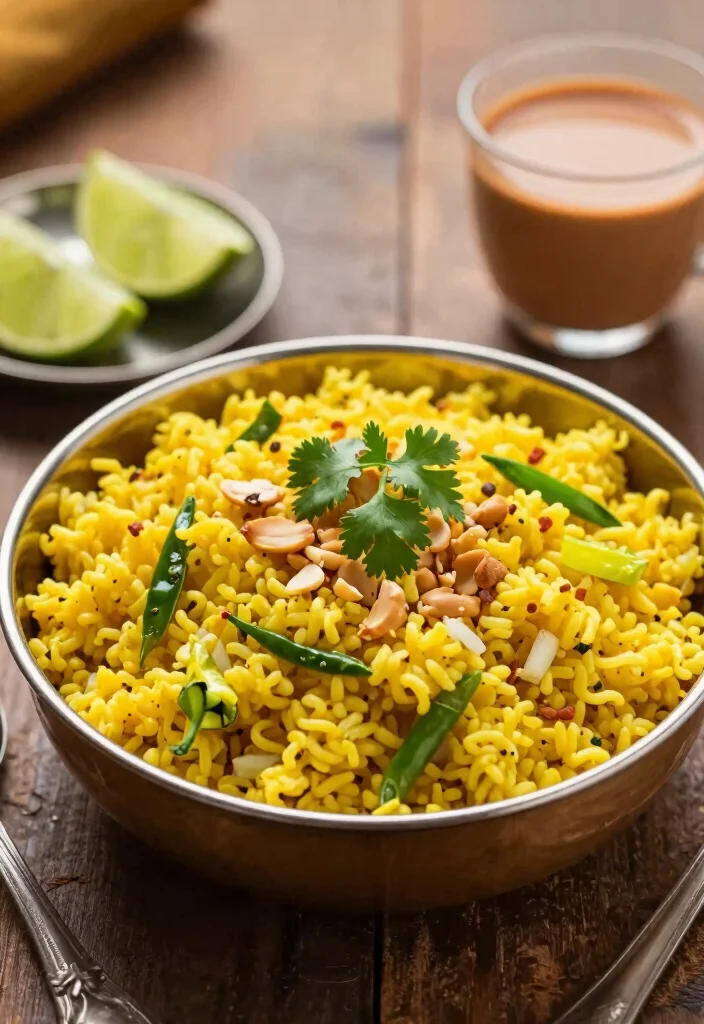 20 Indian Vegetarian Breakfast Recipes to Start Your Day Right - 15. Kanda Poha 1