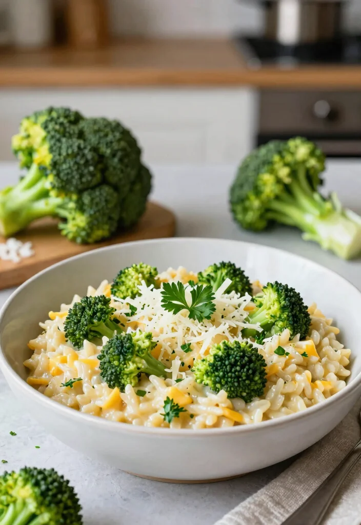 20 Instant Pot Vegetarian Recipes for Fast and Healthy Dinners - 11. Broccoli and Cheese Risotto 1