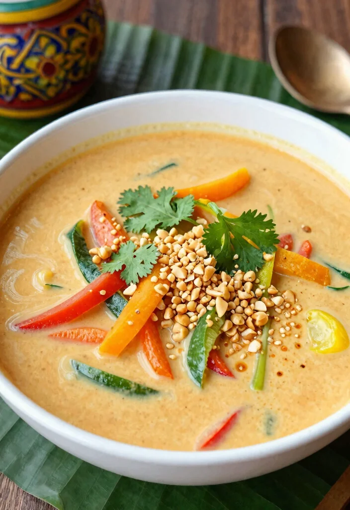 20 Instant Pot Vegetarian Recipes for Fast and Healthy Dinners - 12. Spicy Thai Peanut Soup 1