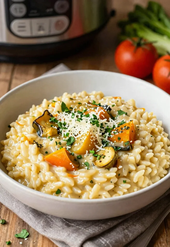 20 Instant Pot Vegetarian Recipes for Fast and Healthy Dinners - 18. Instant Pot Ratatouille Risotto 1
