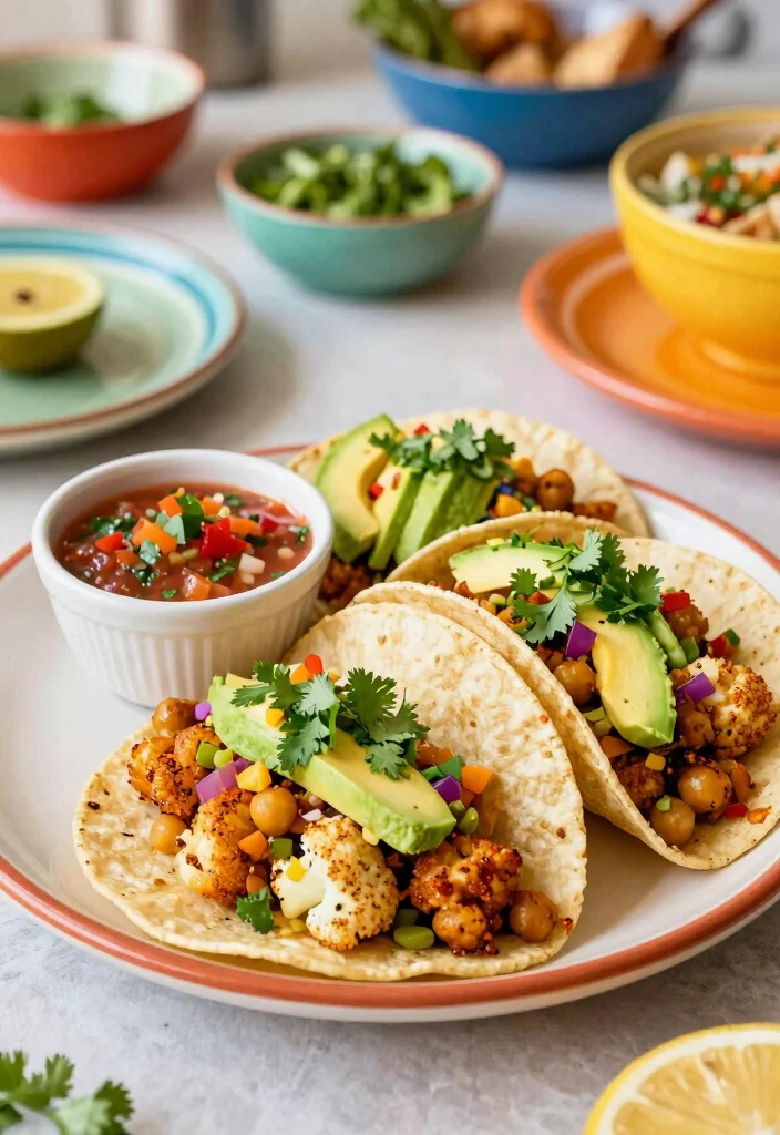 20 Instant Pot Vegetarian Recipes for Fast and Healthy Dinners - 8. Cauliflower and Chickpea Tacos 1