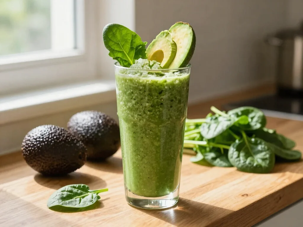 20 Juice Plus Complete Recipes (Smooth & Filling) - 1. Creamy Avocado & Spinach Shake 1